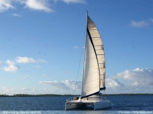 Catamaran in Fakarava - Tuamotu